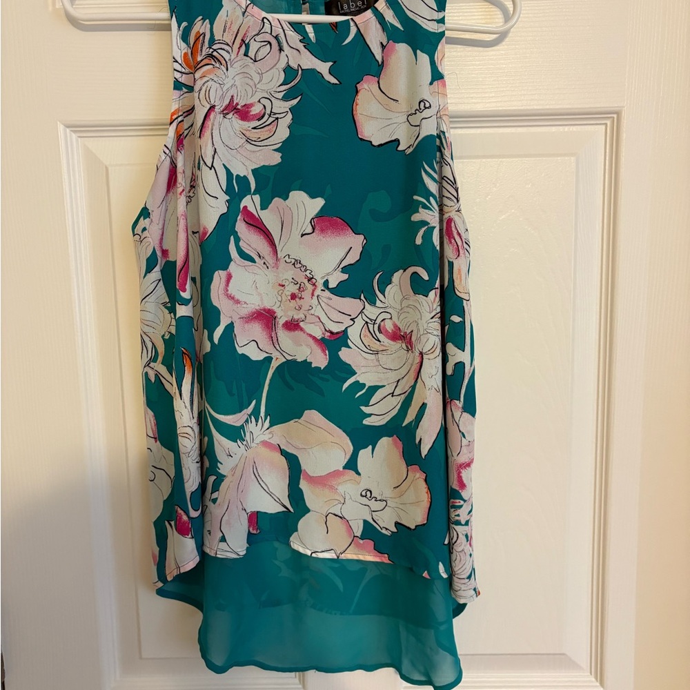 ✨3/$10✨ RACHEL Rachel Roy Blue Asymmetrical Sleeveless Blouse